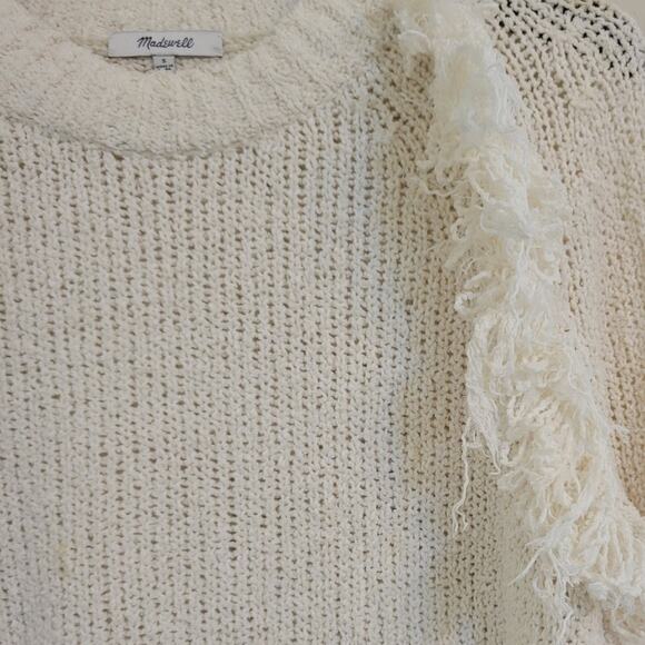 Madewell Loop Edge Boho Fringe Pullover Sweater SZ S - Picture 2 of 4